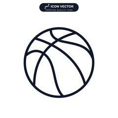 basketball icon symbol template for graphic and web design collection logo vector illustration