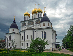 Fototapeta na wymiar Assumption cathedral, city of Dmitrov, Moscow region, Russia, years of construction 1507 — 1512