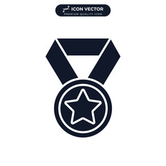 medal icon symbol template for graphic and web design collection logo vector illustration