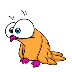 Little bird animal illustration cartoon character isolated