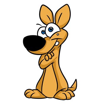 Dachshund dog animal illustration cartoon character isolated
