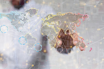Structure of world economy, communication network global
