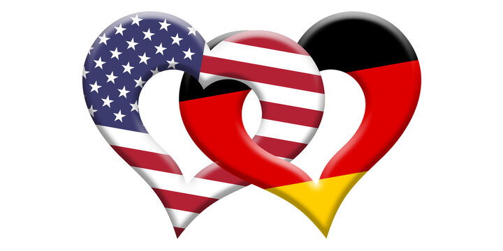 Deutschland Vereinigte Staaten Herzen