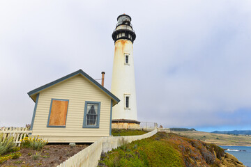 Fototapeta na wymiar Pigeon Point Lİghthouse in California, United States