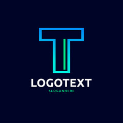 Obraz premium letter T logo