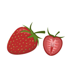 Sweet flat strawberry