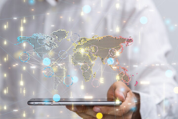 Structure of world economy, communication network global