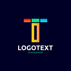 Obraz premium letter T logo