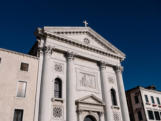 Chiesa Santa Maria della Pieta or della Visitazione Church in the Castello District of Venice, Italy - obrazy, fototapety, plakaty