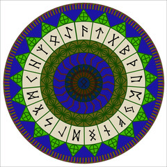 A magic circle to attract good luck and prosperity