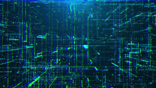 Transmission corruption 3d data render in cyber structure of matrix information. Static failure with decaying web computer decor effects. Hacker intervention in system. © turbomotion046