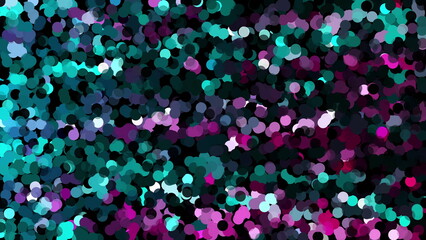 Round abstract tiles with 3d render ornate textures. Psychedelic depiction of blossoming flower in digital dynamic motion. Decorative ornament with elements of impressionism.