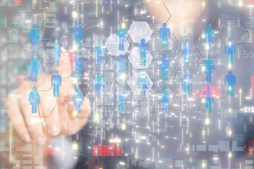 conference Digital Network and data concept 3d