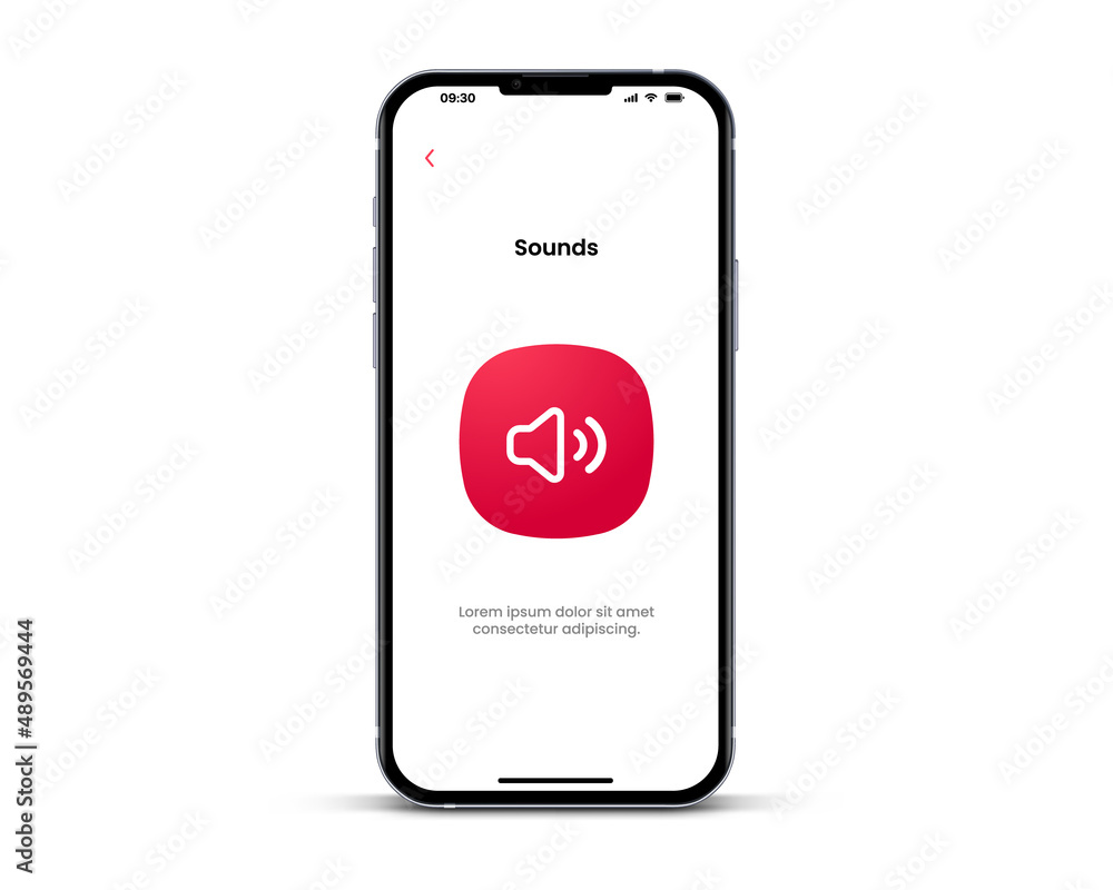 Leinwandbilder 3d isolated vector elements. minimal modern sound, noise, notification, voice adjust icon emblem sym