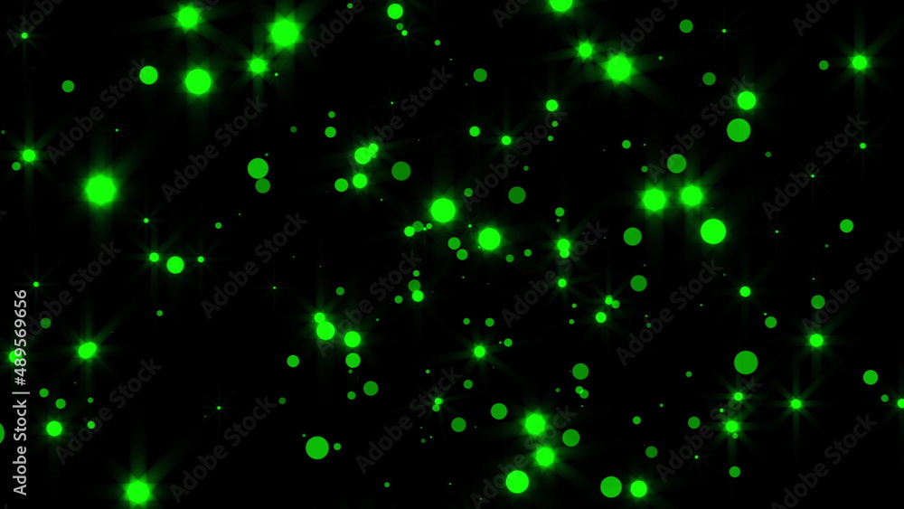 Poster abstract bright glitter particles in space, computer generated abstract background, 3d rendering bac