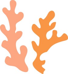 Coral Logo Template Isolated White Background