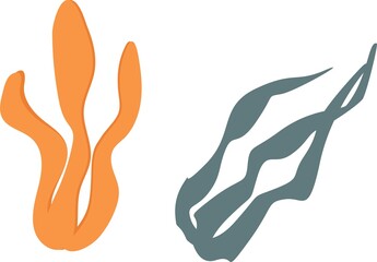 Coral Logo Template Isolated White Background