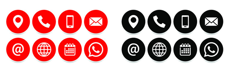 Contact us icon vector. Communication icon set