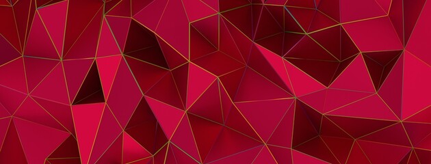 Abstract crystal background with refracting pink and magenta