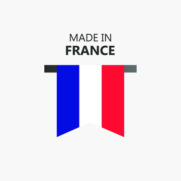 Made in France flag design icon. vector illustration. eps10