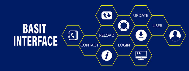 Basic Interface Icon Concept.Vector illustration.