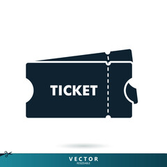 Ticket icon, voucher icon. Vector illustration. eps10