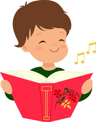 child with a book