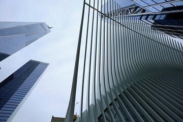 Standing under WTC Transportation hub - New York City, 