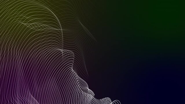 Wavy ribbon from so much parallel lines. abstract background with lines.	