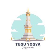 Historical landmark of Yogya Indonesia vacation vector illustration