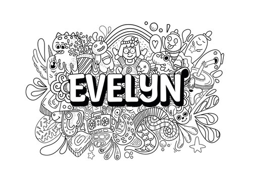 Evelyn #name doodle art