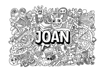 Joan #name doodle art