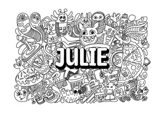 Julie #name doodle art