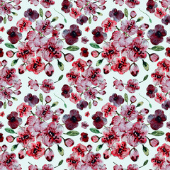 seamless pattern abstracts floral composition