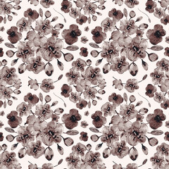 seamless pattern abstracts floral composition