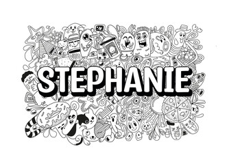 Stephanie #name doodle art