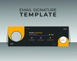 Professional Email Signature Template or Personal Footer and Social Media Cover Design.