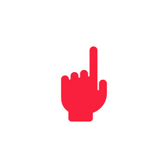 A hand pointing a finger in a direction sign. EPS-10. Vector illustration.