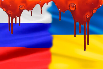 russia ukraine war, flag, confrontation between russia and ukraine, war of flags russia ukraine