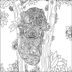 Animal Coloring Page For Adults coloring book