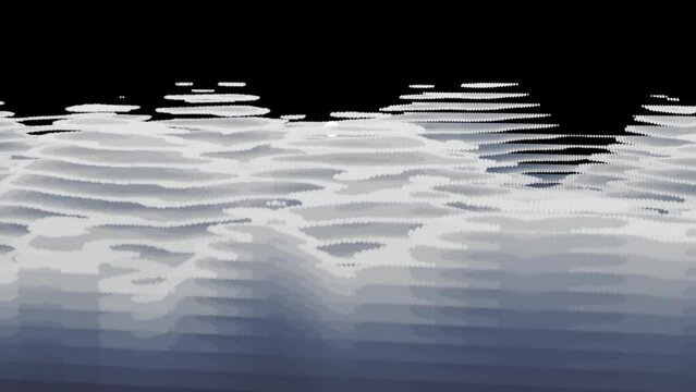 Wavy ribbon from so much parallel lines. abstract background with lines.