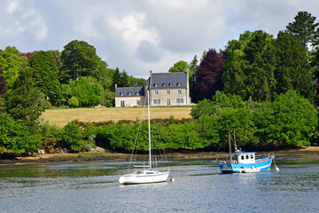 Brittany; France - may 16 2021 : a beautiful cruise between Benodet and Quimper