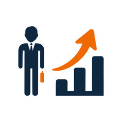 Career, Business growth icon. Simple editable vector design isolated on a white background.