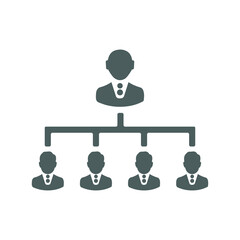 Leadership, hierarchy icon. Gray vector design.