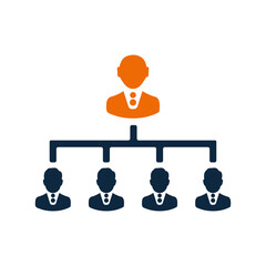 Leadership, hierarchy icon. Simple editable vector graphics.