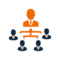 Leader, business hierarchy icon. Simple vector illustration isolated on a white background.