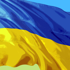 Żółto niebieska flaga Ukrainy