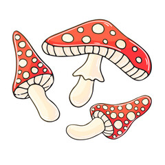 Autumn illustration in hand drawn style. Children's drawing