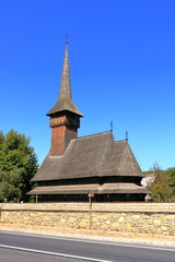 Fototapeta na wymiar Bogdan Voda, Romania: The wooden church, built in 1718