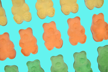 macro gummy bears pattern